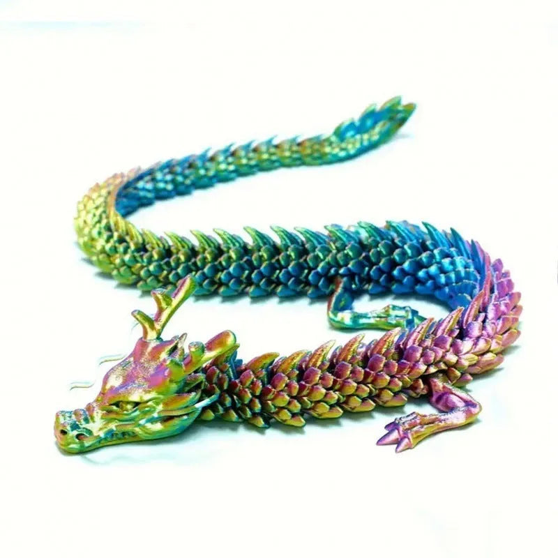 30cm long 3D-printed Chinese dragon car ornament in multiple colour options