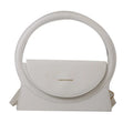 PU leather messenger bag with sandwich pocket design and stitching detail