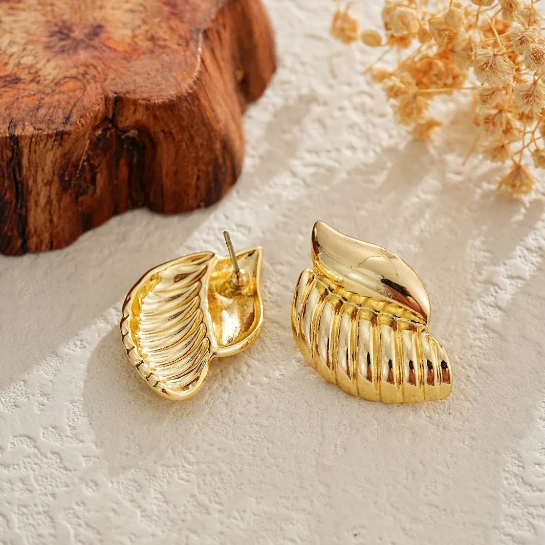 Gold threaded water drop earrings for women with lightweight drop shape and hypoallergenic metal
