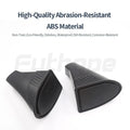 Two black ABS plastic car door storage bins designed for Tesla Model Y front door pockets.