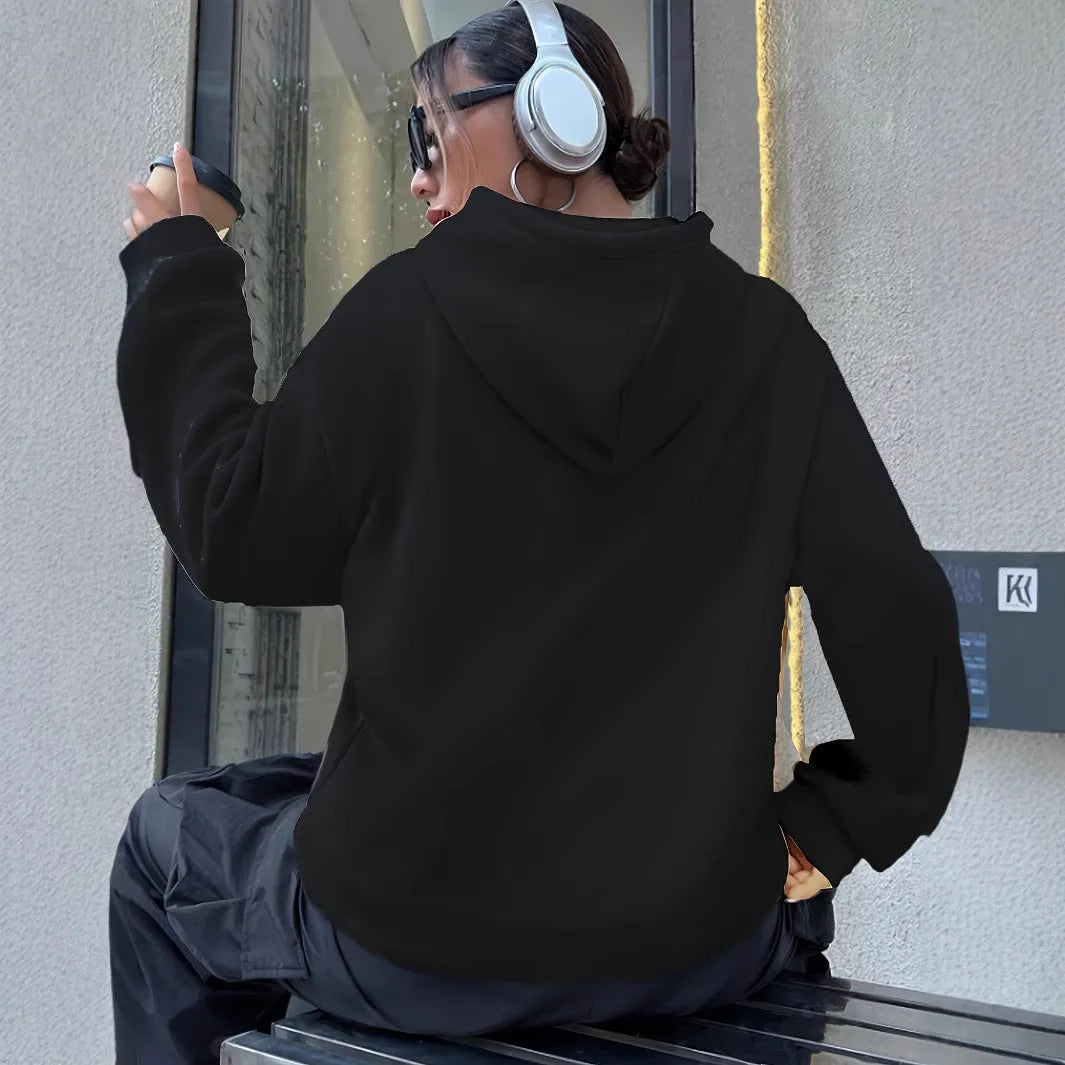 Casual Long Sleeved Printed Kangaroo Pocket Hoodie for Men Youths Polyester Pullover Hooded Sweatshirt Loose Fit Black White Light Gray Kagi S M L XL XXL XXXL XS Four Seasons Leisure Wear