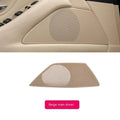 BMW 5 Series speaker cover in ABS PC plastic, shown in a choice of beige, white, grey, black, brown, or red-brown finishes.