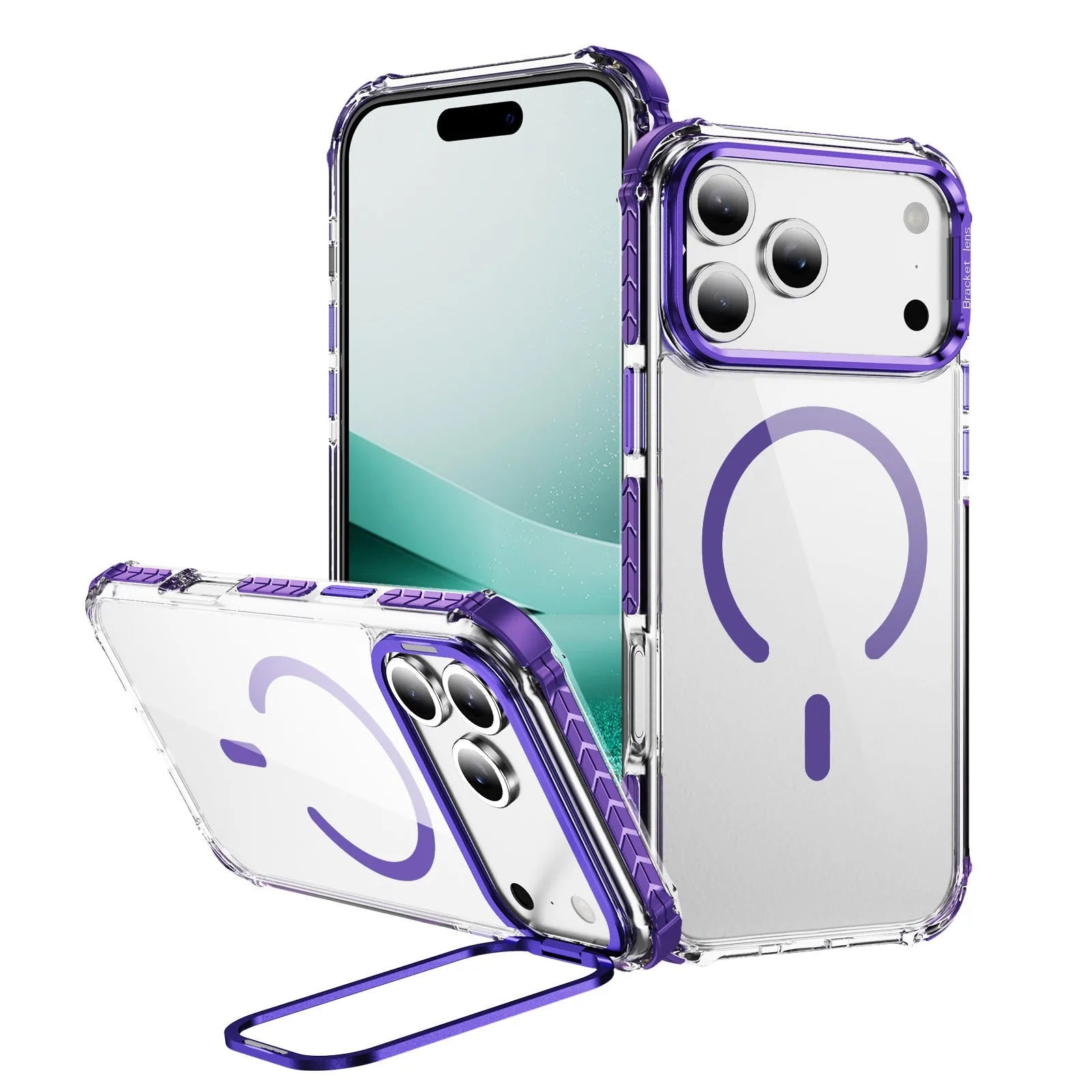 Rainbow No 1 transparent magnetic airbag phone case for Apple iPhone 16 Pro in multiple colours