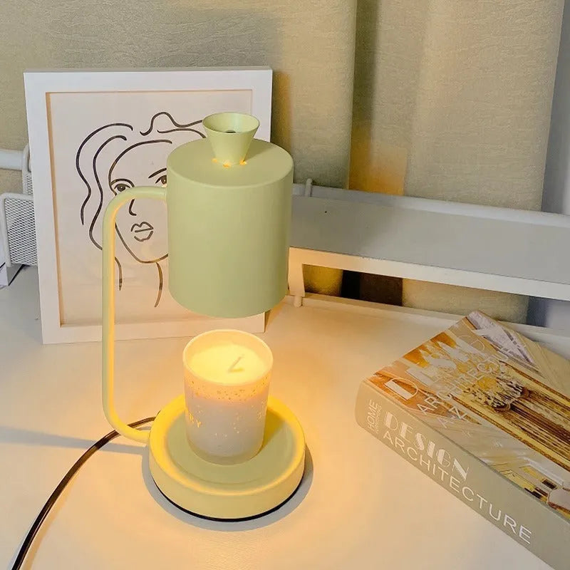 European style white aromatherapy melting wax lamp with dimmer switch and 1.5 metre cable