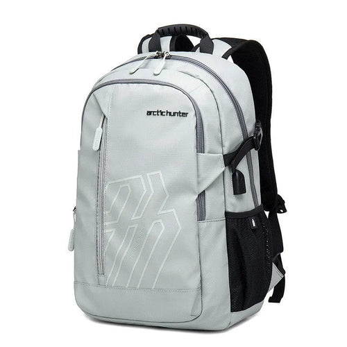 18-inch plaid polyester computer backpack with curved shoulder straps in multiple colour options