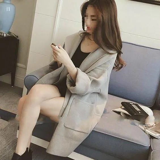 Plus size women's cotton thin coat with lace detailing in grey, pink or black