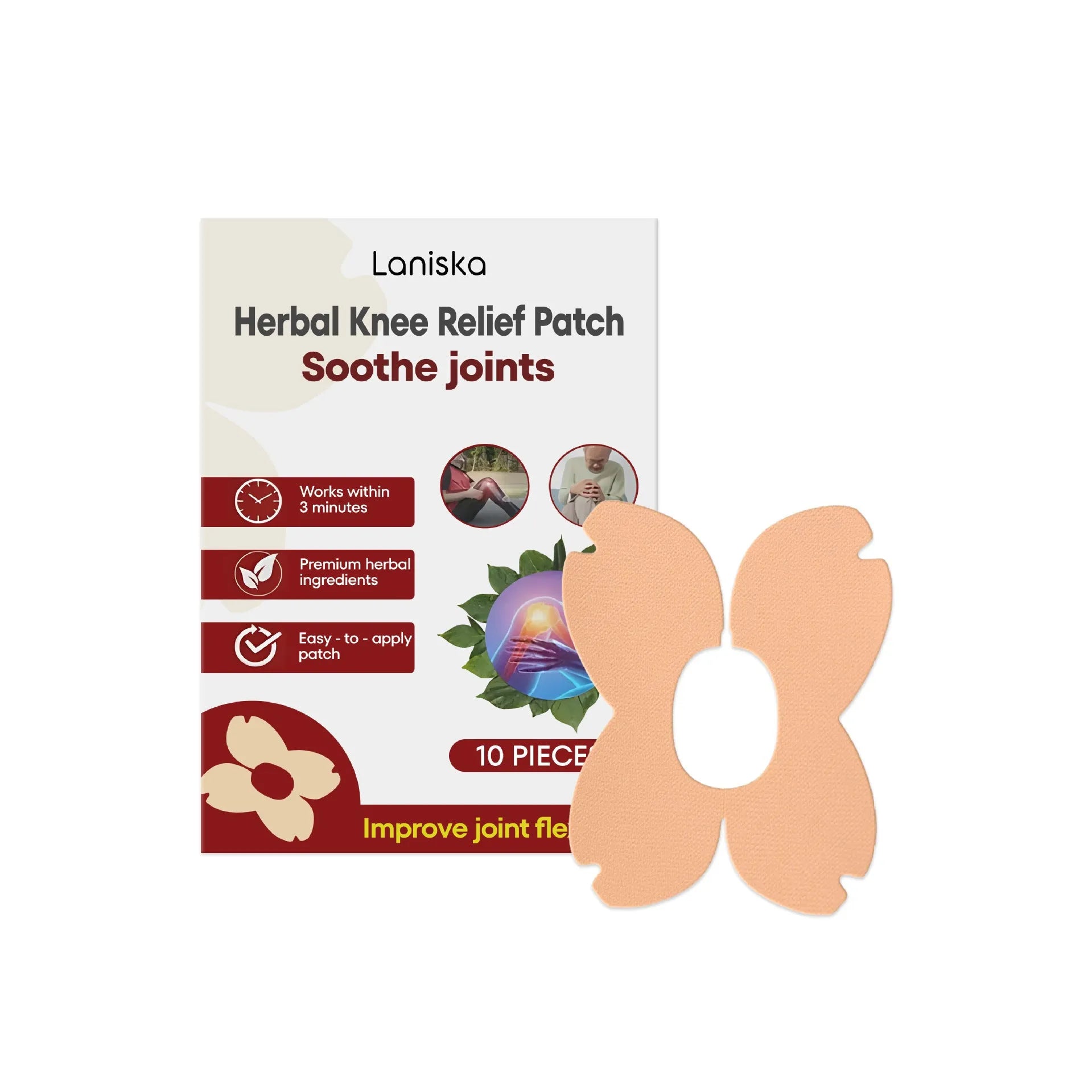 LANISKA herbal moxa leaf menthol joint nourishing adhesive bandages 10-piece pack