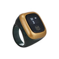 Al-Fatiha Zikr electronic counter with digital display on wrist, shown in Black, Space Gray, and Rose Gold colour options.