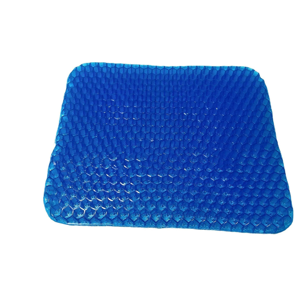 Double thick honeycomb gel seat cushion with removable zippered cover for pressure relief