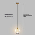 Nordic minimalism U-shaped metal bedside pendant light with 200mm size.