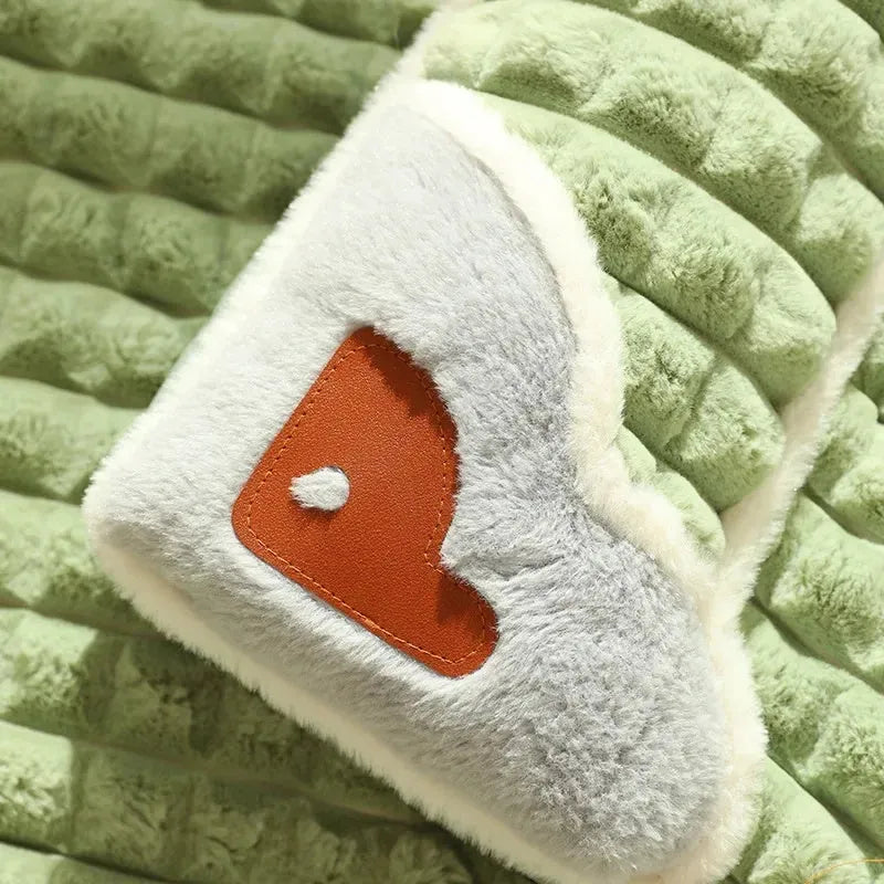 Washable fluffy fleece dog bed mat with memory foam filling in grey colour