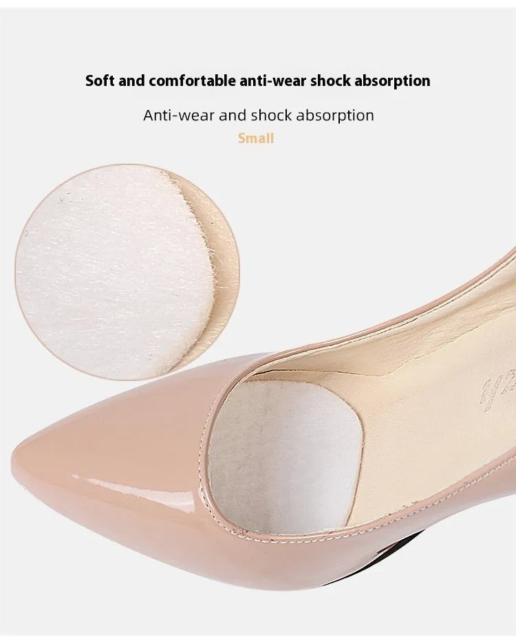 White felt anti-wear tongue stickers for sports shoe protection