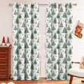 Christmas forest punching design polyester curtain showing decorative pattern and modern style