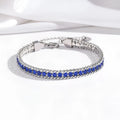 Women's stainless steel full diamond minimalist bracelet in colour TT0269 with electroplating finish