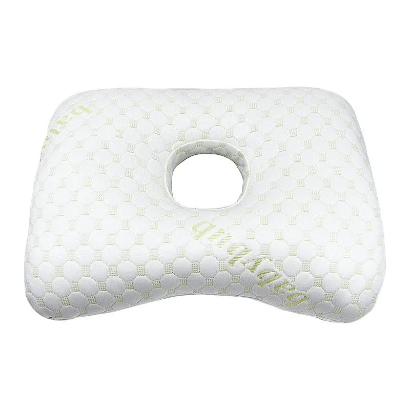 Chinese style single hole ear pillow for beauty salons in Boer Grey colour, showing dimensions of 39 by 28 cm.