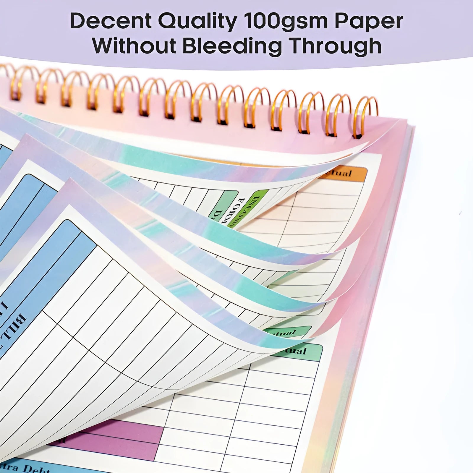 B5 spiral-bound wealth management notebook with PP cover for budget tracking