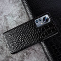 Anti-fingerprint genuine leather half pack phone case in black for Apple iPhone 14 Pro