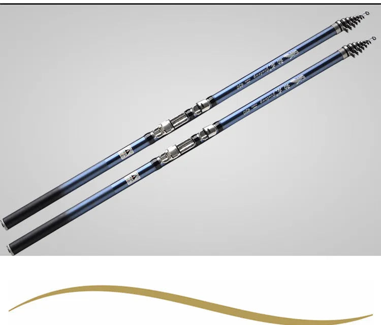 Blue carbon rock fishing rod 2.7m to 5.4m single pole for ocean rock fishing