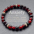 Red artificial crystal beaded handmade elastic bracelet with 8mm beads and 18cm length