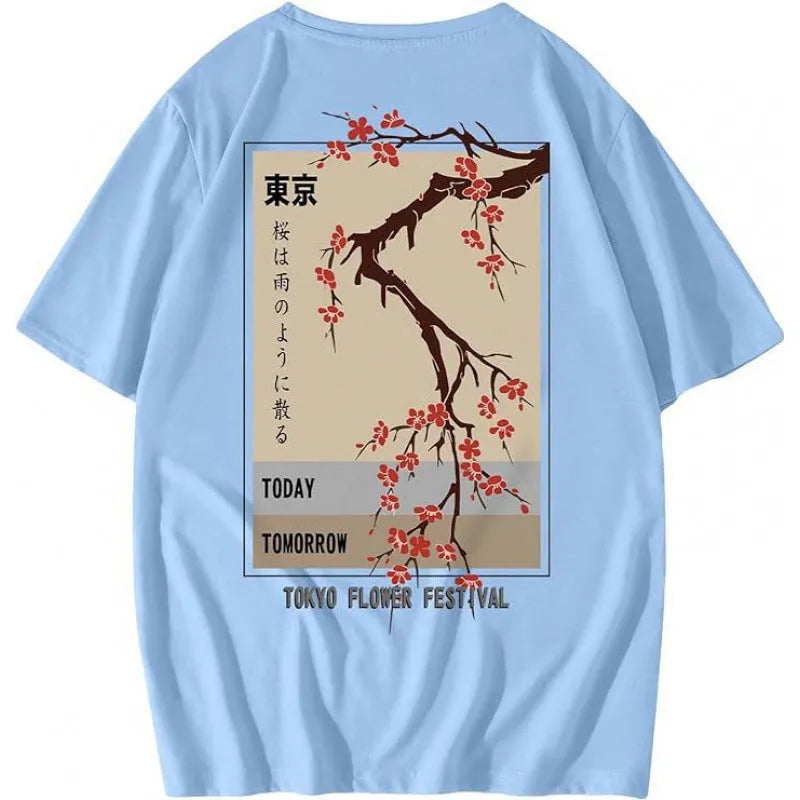 Men's printed short-sleeve sports t-shirt in polyester, showing digital pattern design, available in multiple sizes.