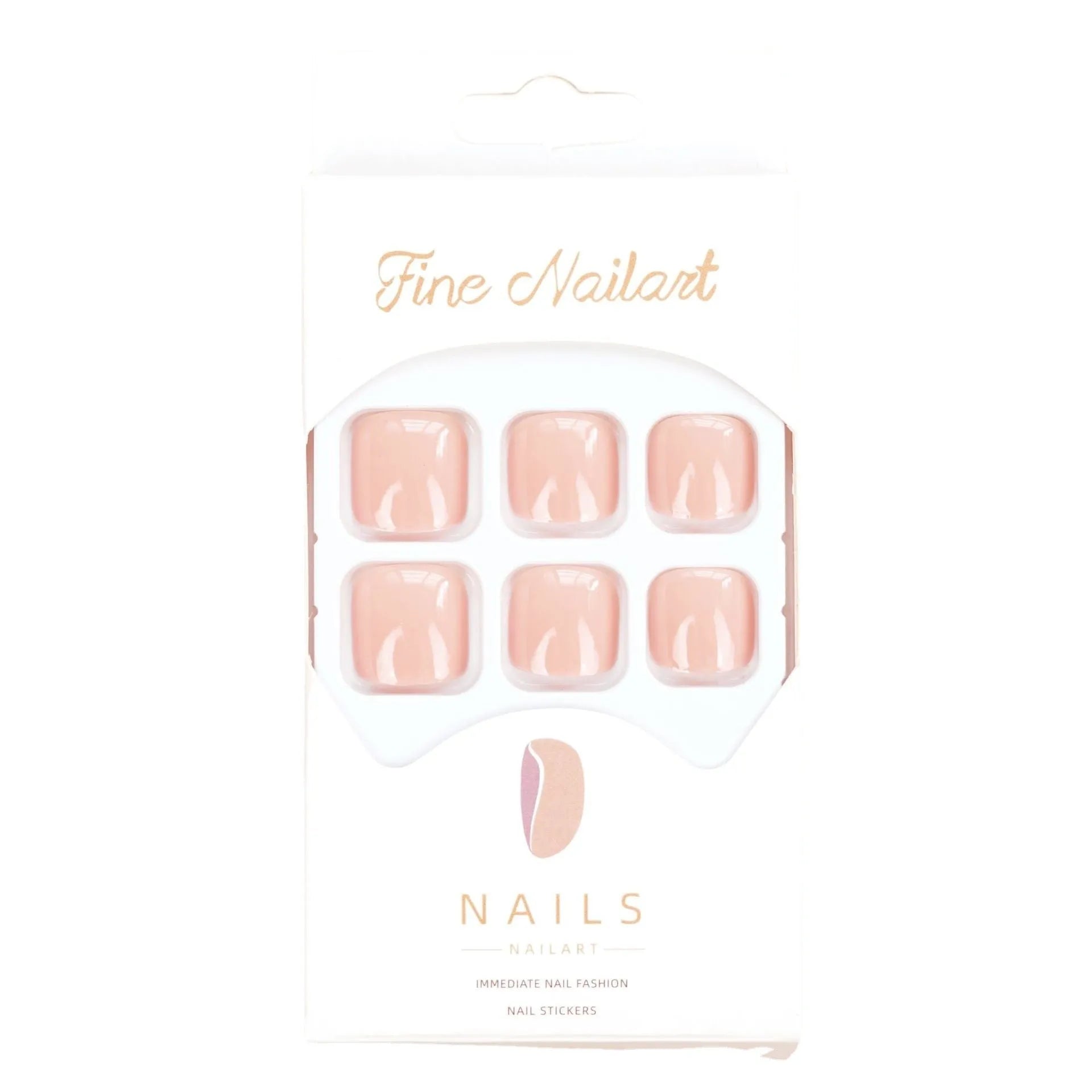Finished artificial toenail stickers with skin colour J-52 tone and adhesive glue for costume applications
