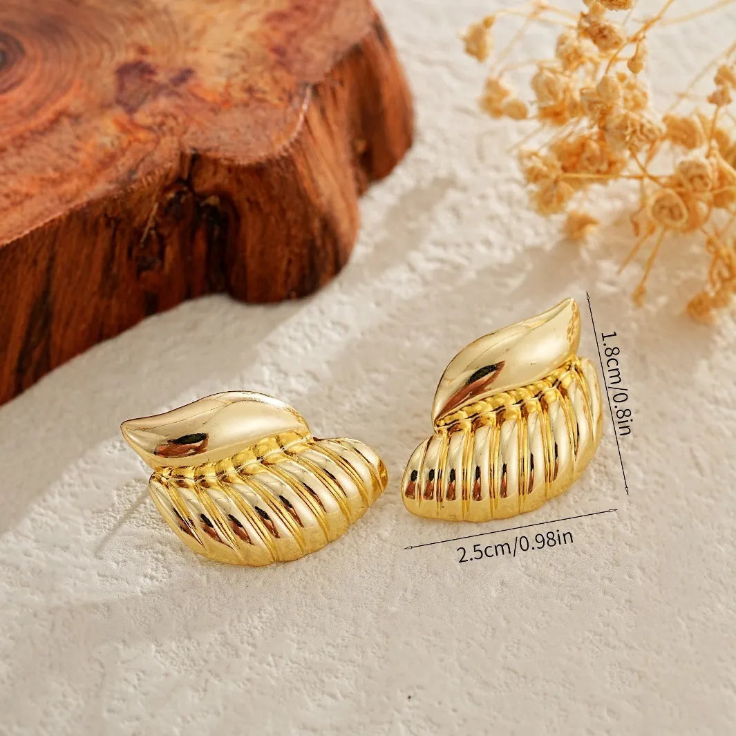 Gold threaded water drop earrings for women with lightweight drop shape and hypoallergenic metal