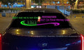 Voice control car rhythm lamp with 90x25 cm electroluminescent panel showing music synchronisation lighting