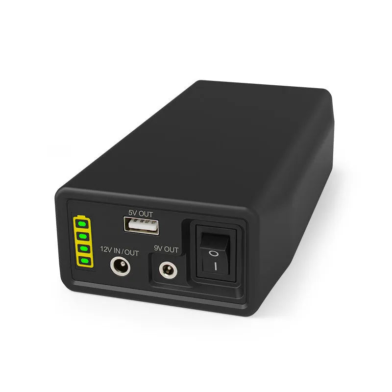 LF4100 black lithium iron phosphate portable battery pack with charger and DC cables