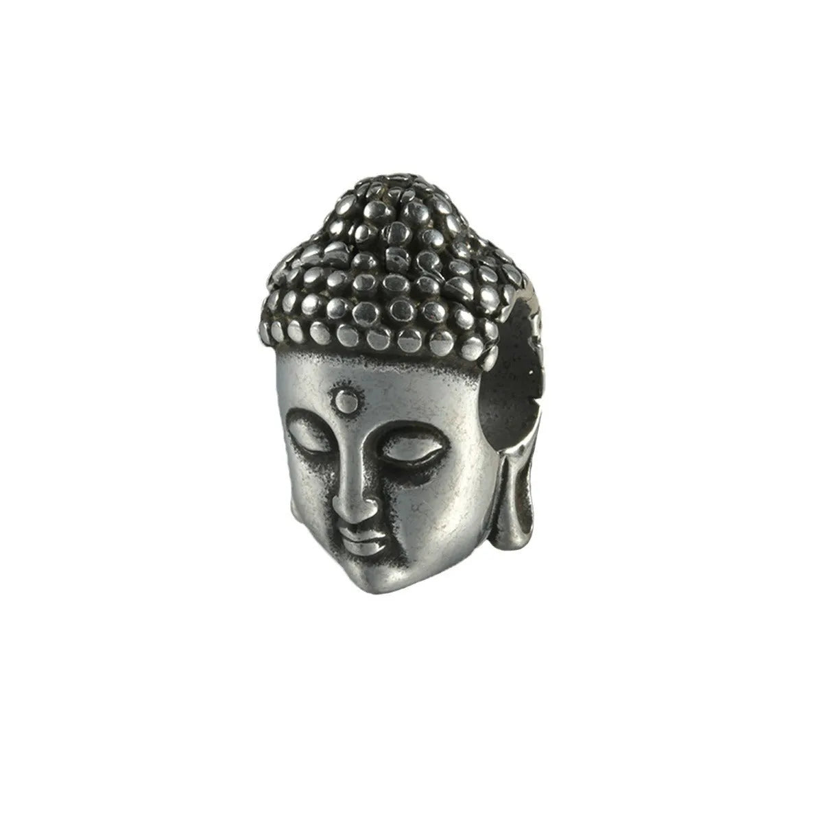 Stainless steel hollow skull and Buddha head geometric earrings for men and women.