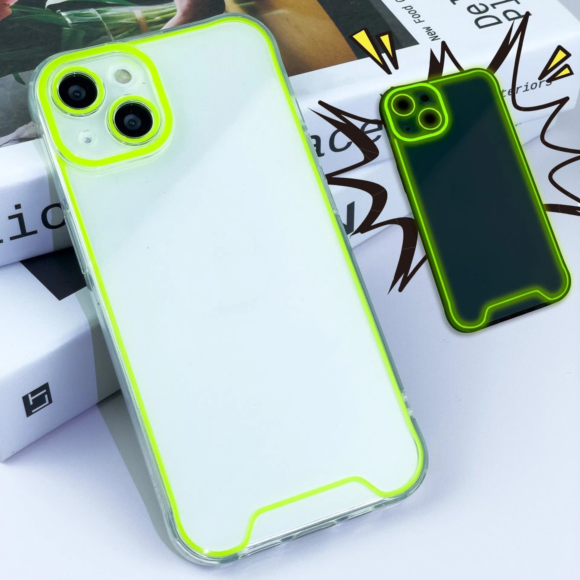 Glow in the dark Christmas soft shell phone case for iPhone in multiple colours