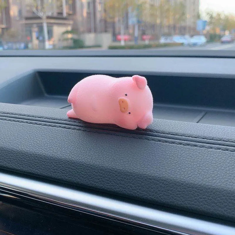 Cartoon pig resin car dashboard ornament decorative accessory