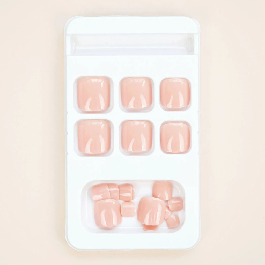 Finished artificial toenail stickers with skin colour J-52 tone and adhesive glue for costume applications