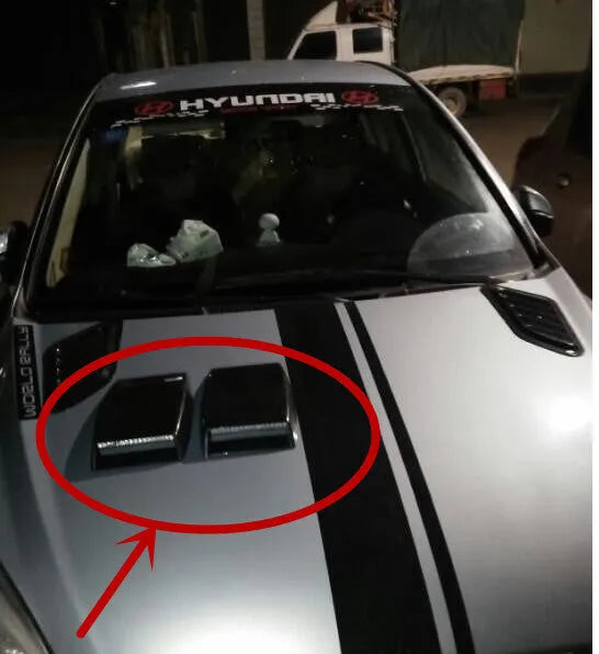 Car decoration air vent accessory in ABS plastic available in black, silver, or white colours