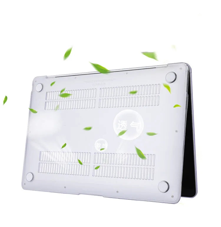 Crystal transparent plastic protective case for MacBook Pro and Air, multiple colour options