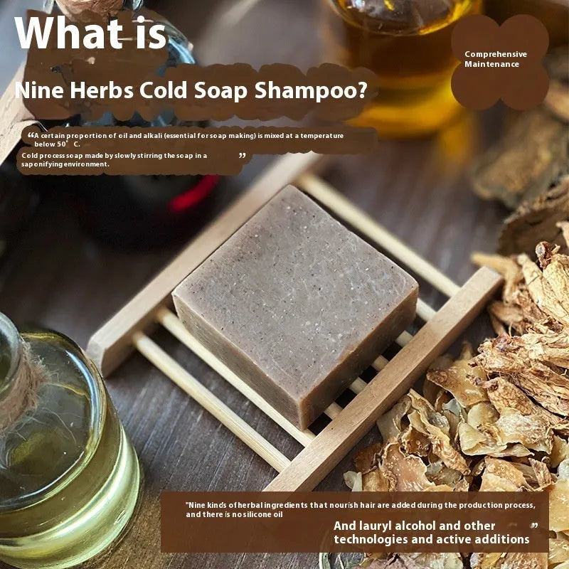 72g nine grass cold process shampoo soap bar without silicone oils