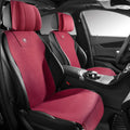 Tailored leather ultra thin car seat cover with gradient ventilation holes in Hermes orange colour