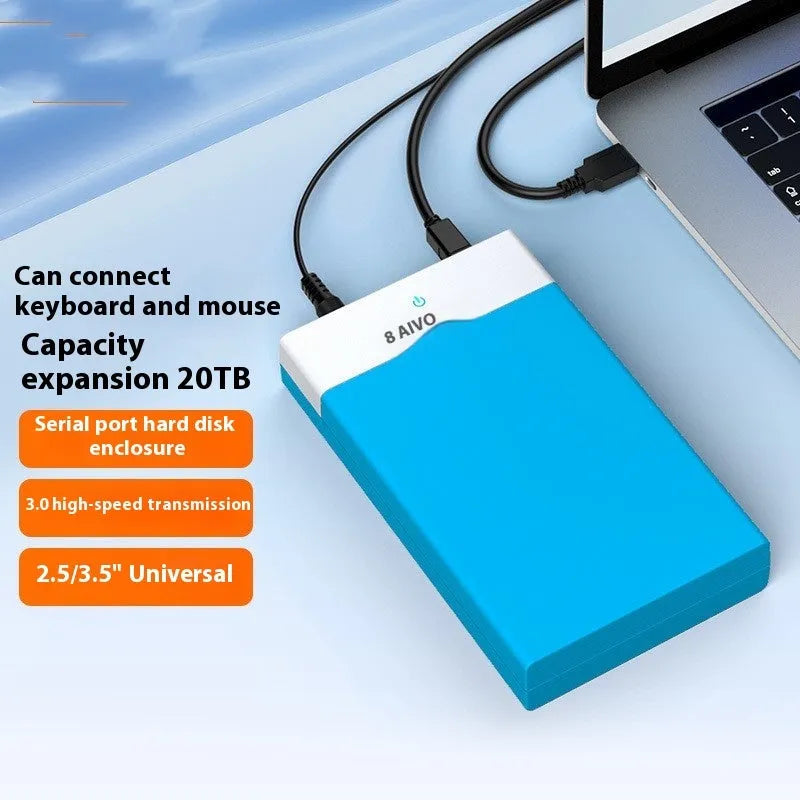 3.5 inch USB SATA hard disk enclosure with sliding cover design for desktop drives