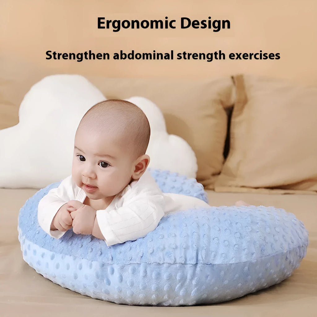 Nursing pillow with removable pillowcase in grey, light blue, pink or yellow colours