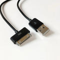 Black 1-metre USB data cable for tablet charging and syncing