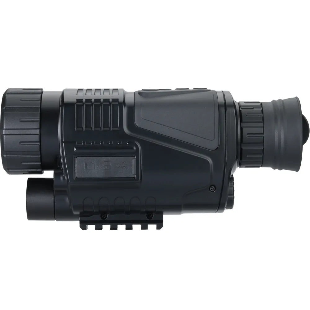 Black infrared digital night vision telescope with 40mm lens, storage bag, and accessories for outdoor observation