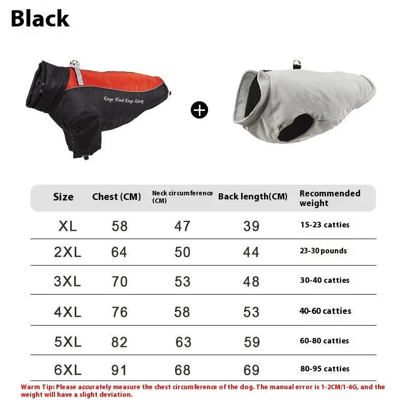 Polar fleece liner dog jacket in multiple colours and sizes for cats and dogs