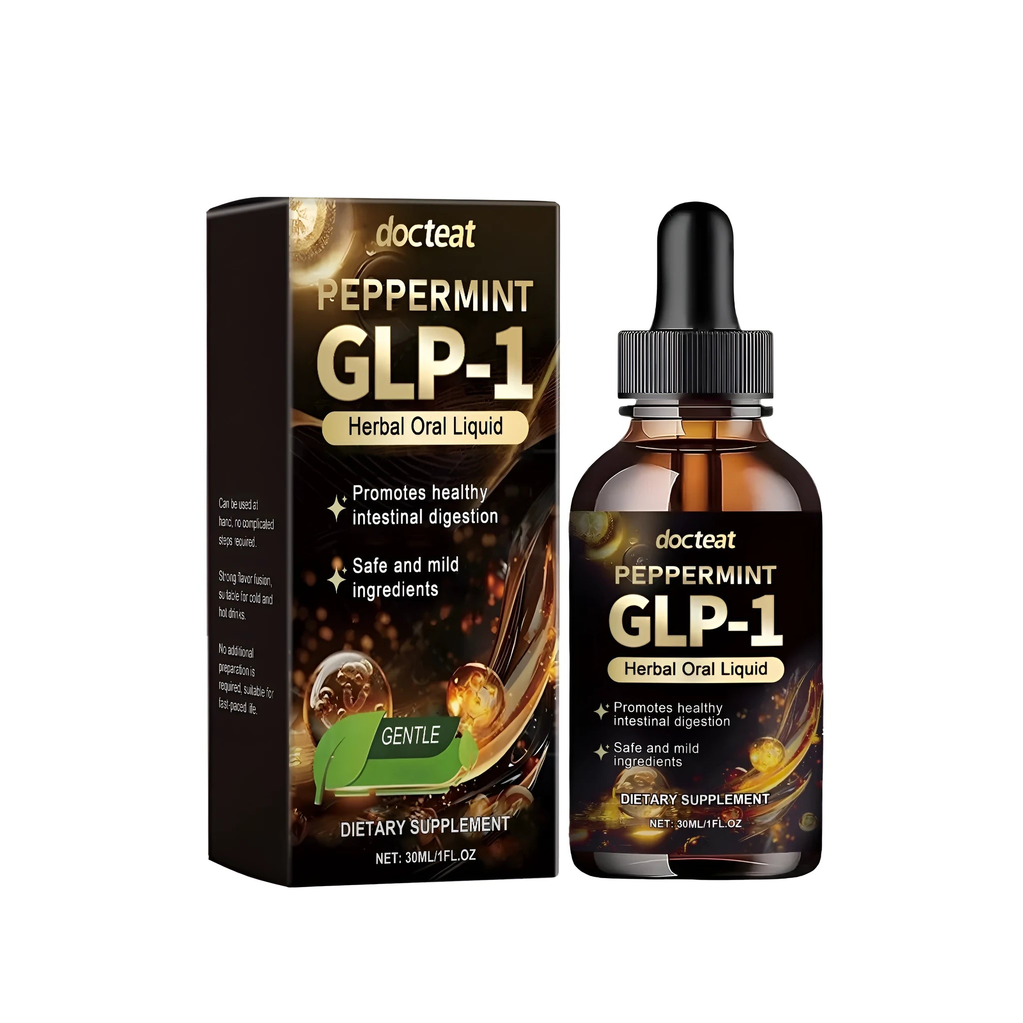 30ml bottle of intestinal health care drops with traditional Chinese medicine extract and vitamin B1