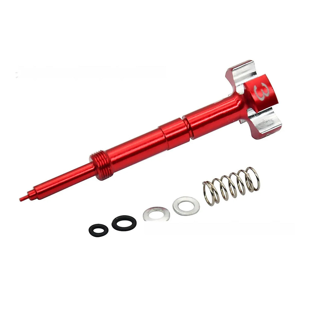 Carburetor mixing ratio adjustable screw in silver metal finish for motorcycle modification