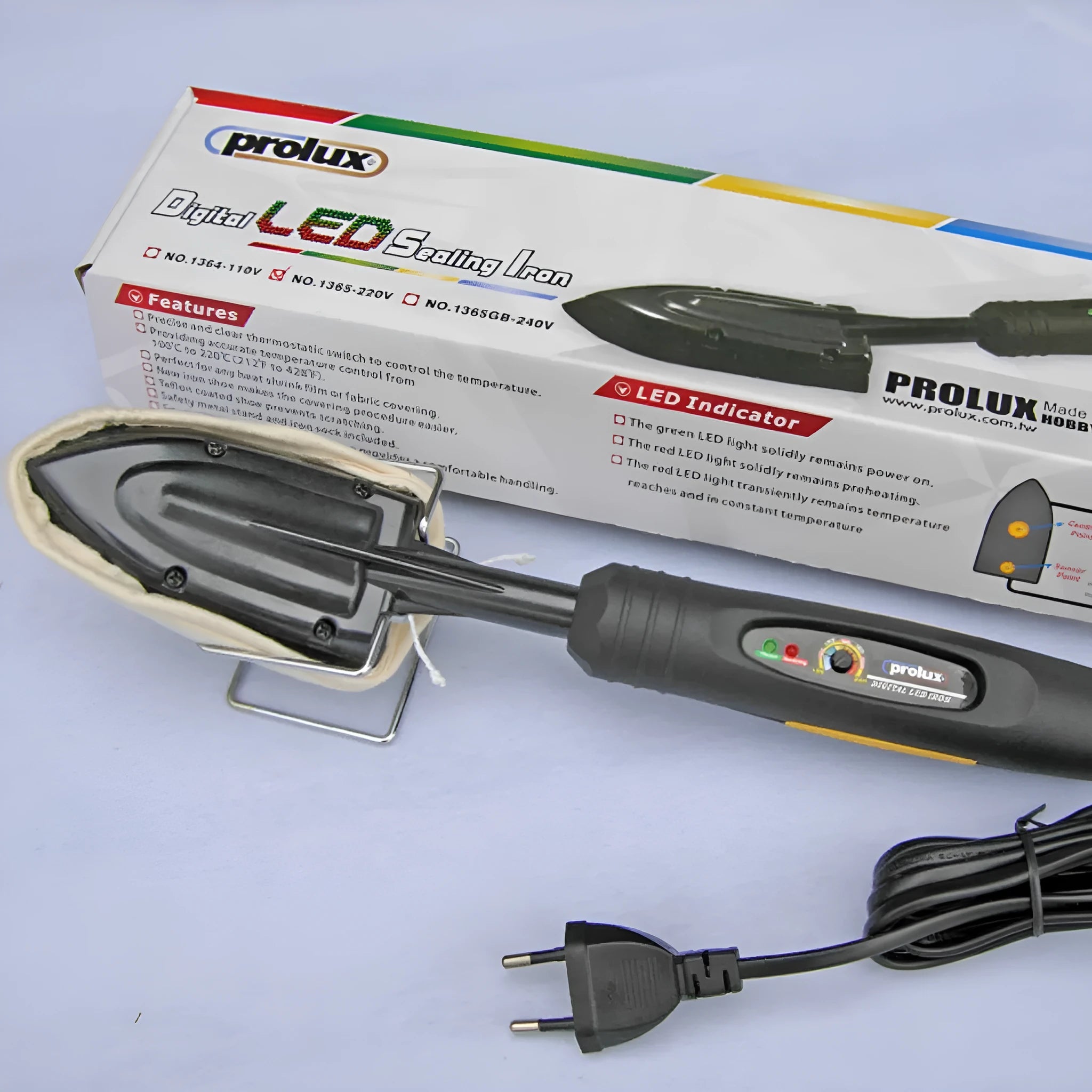 Electronic temperature control hot iron for skin model applications with cotton cover
