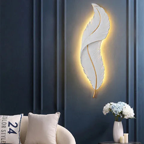 Modern LED wall lamp with PVC shade in small 20x65cm size for bedroom or living room