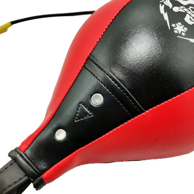 Diamond pattern PU leather hanging speed ball for boxing and Muay Thai training
