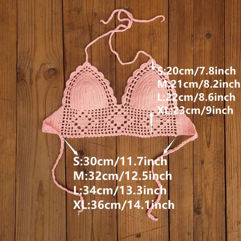 Women's backless acrylic bikini swimsuit top available in multiple colours for running and swimming