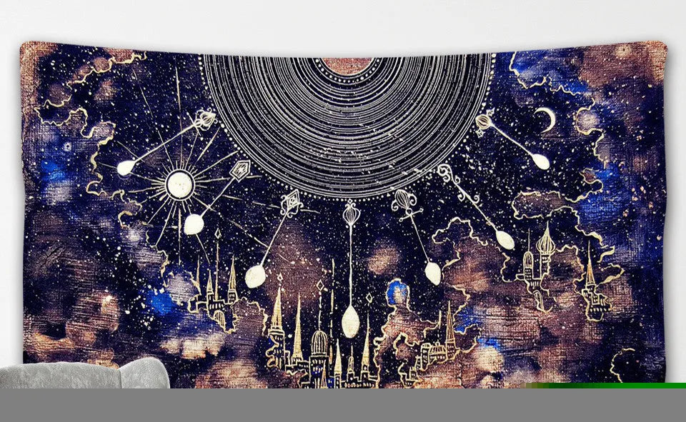 Nordic style polyester tapestry wall hanging in one of four available sizes
