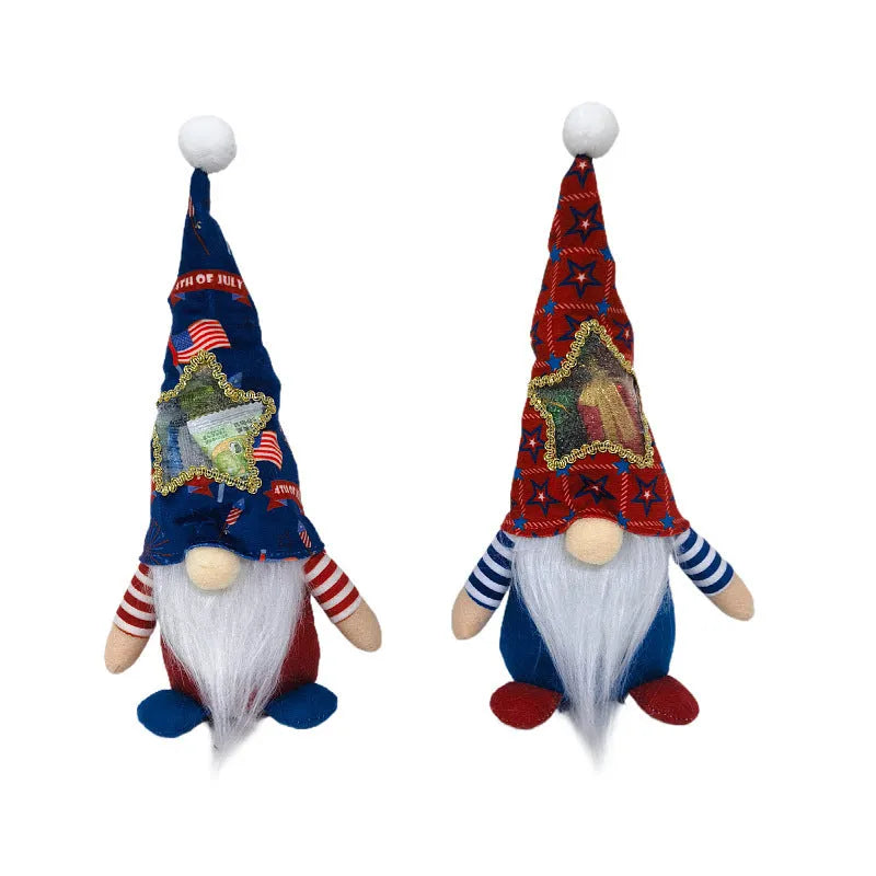 Faceless baby doll Rudolf ornament set with candy bag decoration