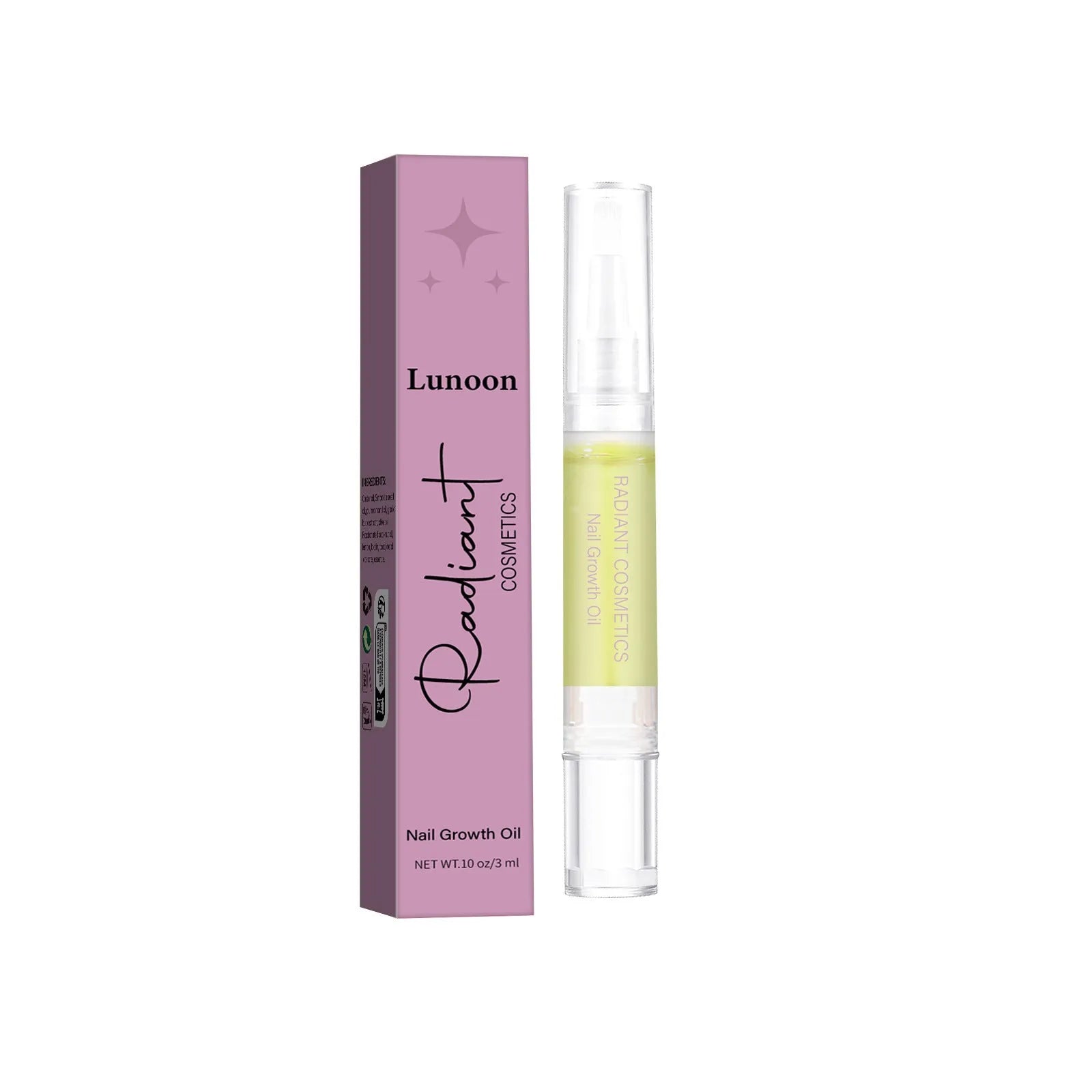 3ml nail growth oil bottle with applicator for wash-free nail care treatment